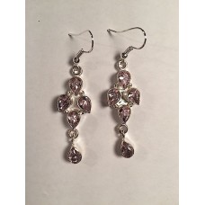 395 boucles d'oreilles kunzite argent sterling